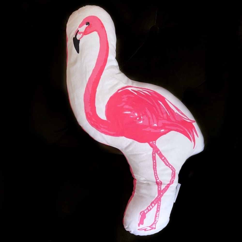 Tommy Bahama  flamingo shaped pillow